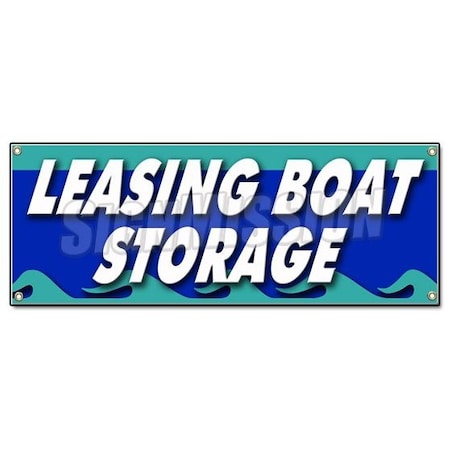 Signmission LEASING BOAT STORAGE BANNER SIGN boatyard marina marine repair boating sales B-Leasing Boat Storage